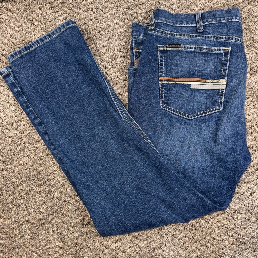 Ariat M8 40x30 Modern Slim Leg Jeans Mens Dark Wash Denim Western Cowboy